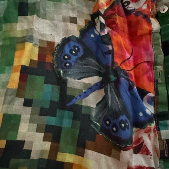 Desigual Camila Pixelated-Butterfly Button Up Blouse (T3) - Picture 4 of 6